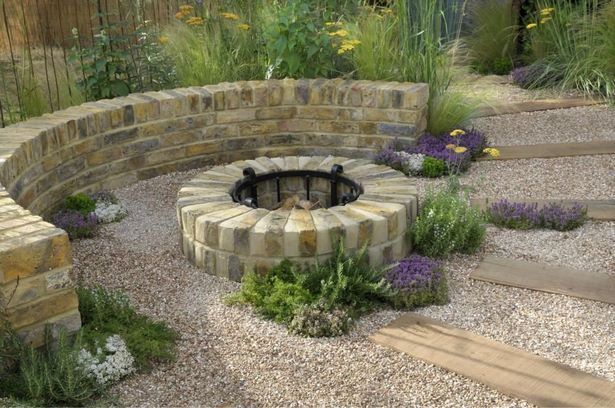 Gartengestaltung mit feuerstelle