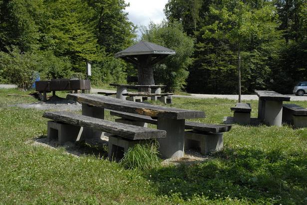 Gemauerte grillstelle