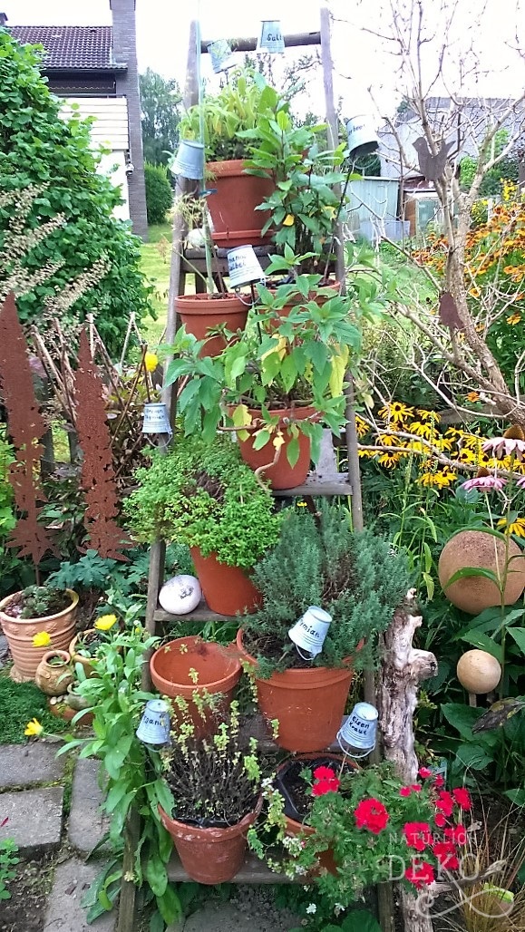 Leiter deko garten