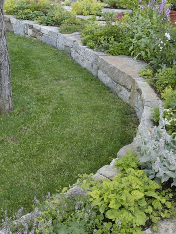 Ideen für niedrige Gartenmauer