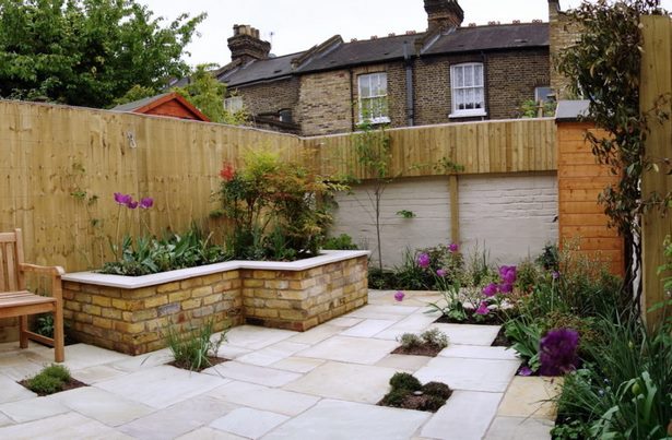 Kleine gepflasterte Gartenideen