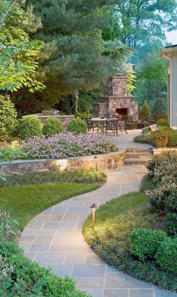 Schattige Hinterhof Landschaftsbau Ideen