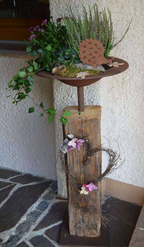 Alte sachen im garten dekorieren