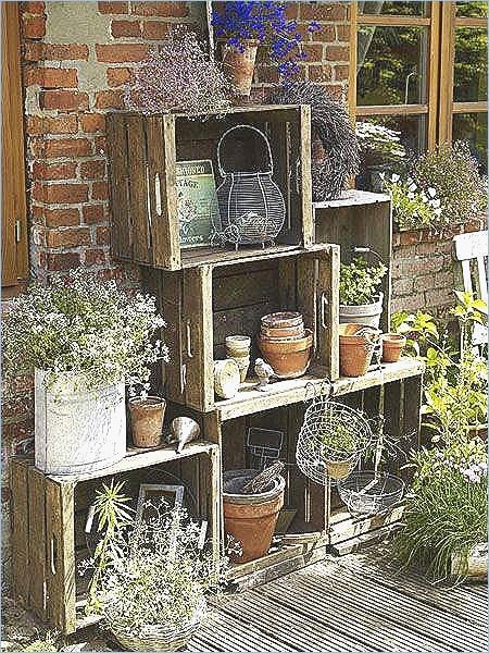 Holz deko garten