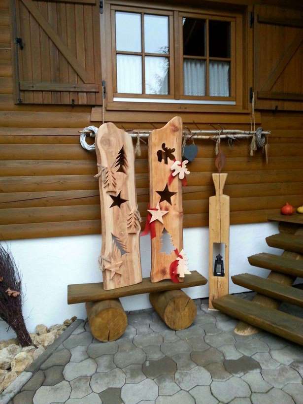 Holzdeko für den garten selber machen