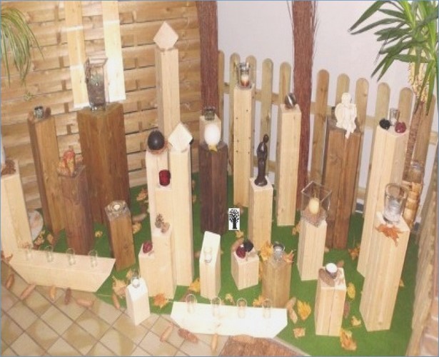 Holzdeko für den garten selber machen