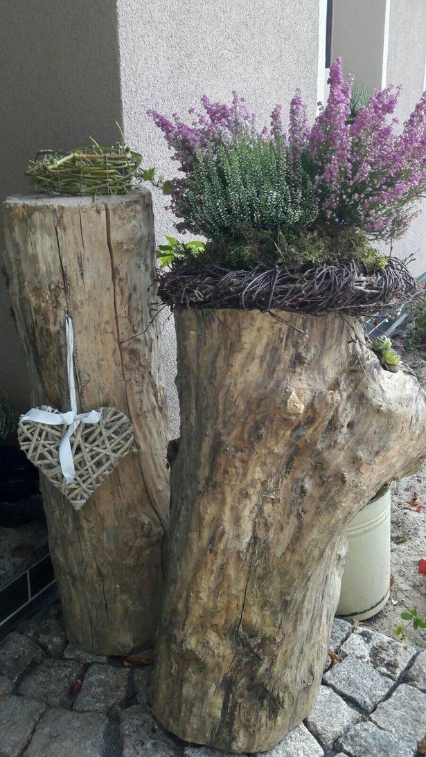 Holzdeko für den garten selber machen