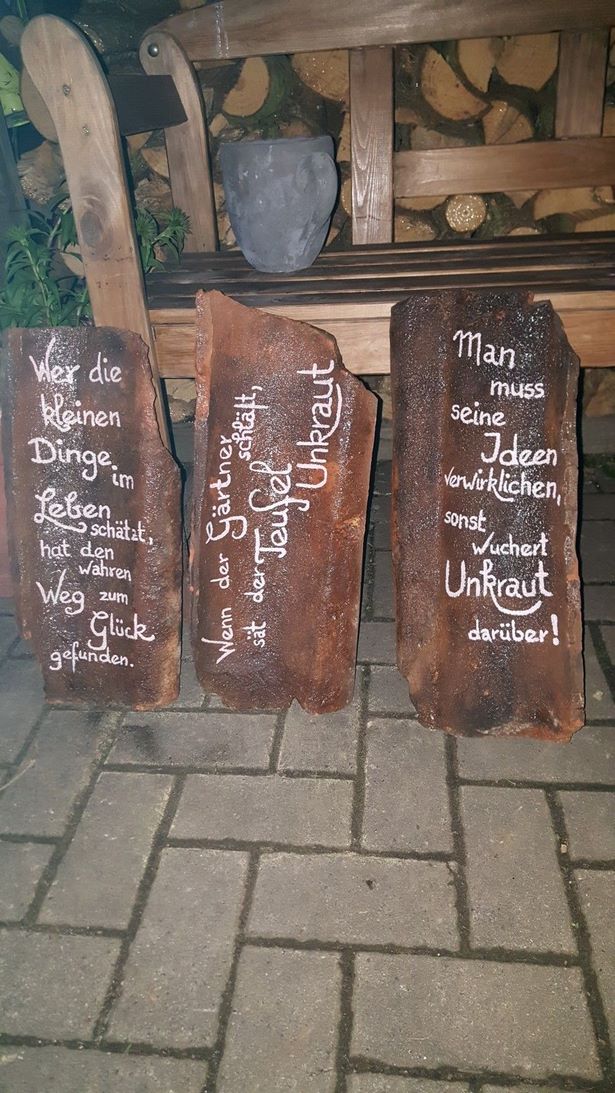 Dachziegel deko garten