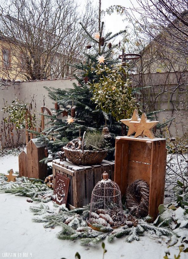 Deko garten weihnachten