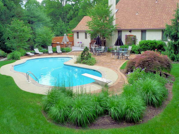 hinterhof-landschaftsbau-ideen-mit-inground-pool-06 Backyard landscaping ideas with inground pool