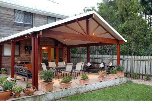 hinterhof-terrasse-dach-ideen-19 Backyard patio roof ideas