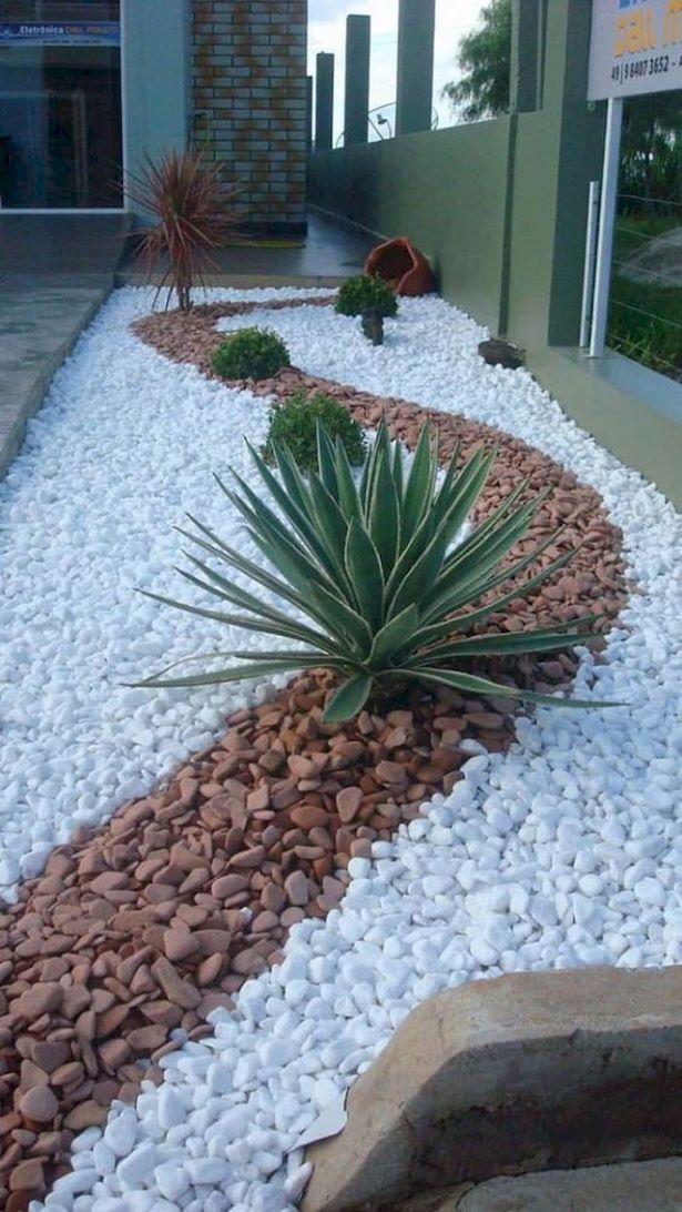 vorgarten-kies-ideen-25 Front garden gravel ideas