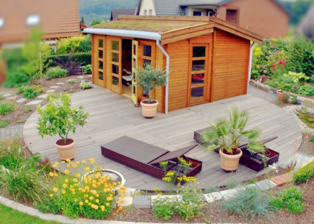 Garten mit gartenhaus gestalten