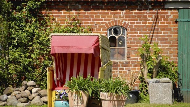 Gartengestaltung mit strandkorb bilder