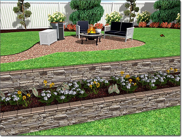 Blumenbeet Stützmauer Ideen