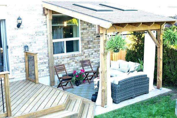 Überdachte Terrasse Ideen für den Hinterhof