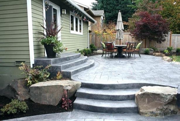 Zement Hinterhof Ideen