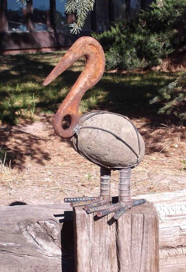 Gartendeko aus schrott