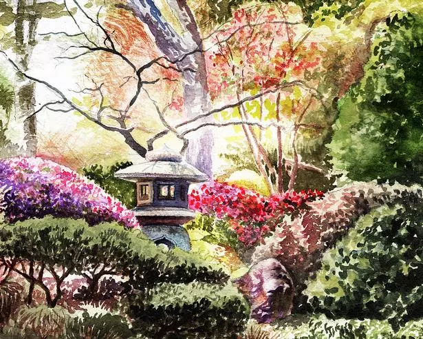 gemalde-japanischer-garten-60-1 Gemälde japanischer Gärten