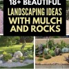 Landschaftsbau Ideen mit Steinen und Mulch
